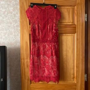 Xenia red lace dress